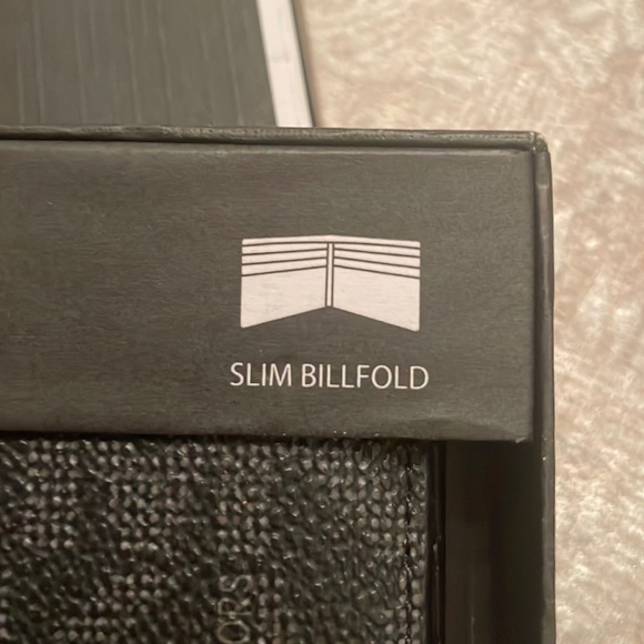 Brand New Michael Kors Men's Wallet Black Logo Jet Set Slim Billfold in Box - Picture 5 of 16